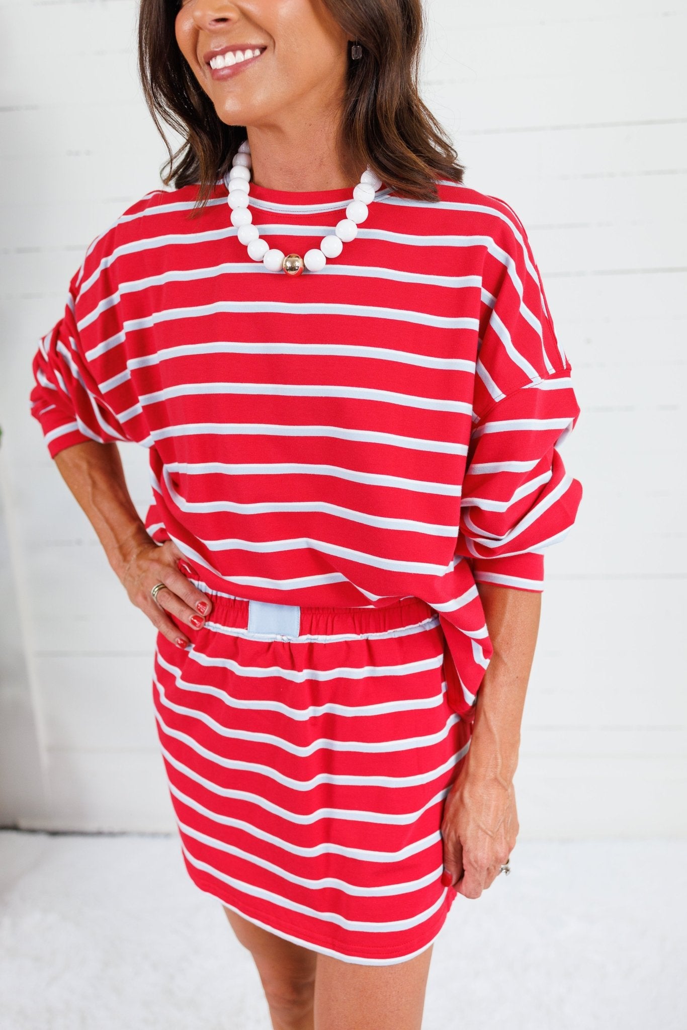 Arnold Tomato + Sky Striped Skort Day + Moon