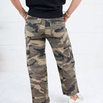 Ashton Camo Wide Leg Barrel Jean Kut