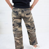 Ashton Camo Wide Leg Barrel Jean Kut