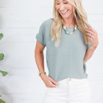 Aspen Sage Boatneck Sweater Be Cool