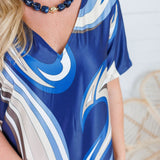 Athena Navy Swirl Mini Dress