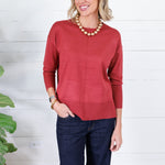 Athens Redwood Oversized Pullover Metric Knits