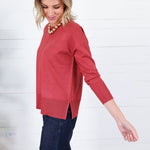 Athens Redwood Oversized Pullover Metric Knits