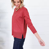 Athens Redwood Oversized Pullover Metric Knits