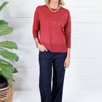 Athens Redwood Oversized Pullover Metric Knits