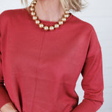 Athens Redwood Oversized Pullover Metric Knits