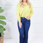 Athens Yellow Plum Oversize Pullover Metric Knits