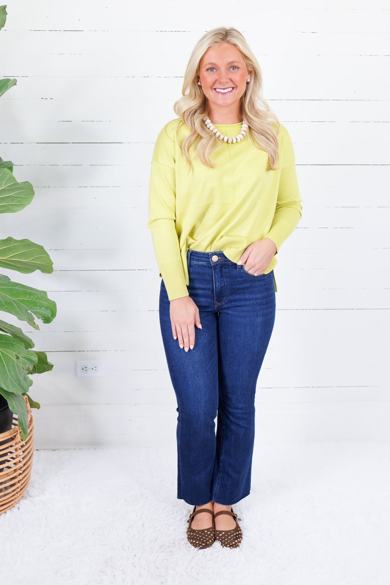 Athens Yellow Plum Oversize Pullover Metric Knits