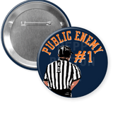 Auburn "Public Enemy 1" Referee Gameday Button - A3 Accessories - miscellanous - Clover + Bee