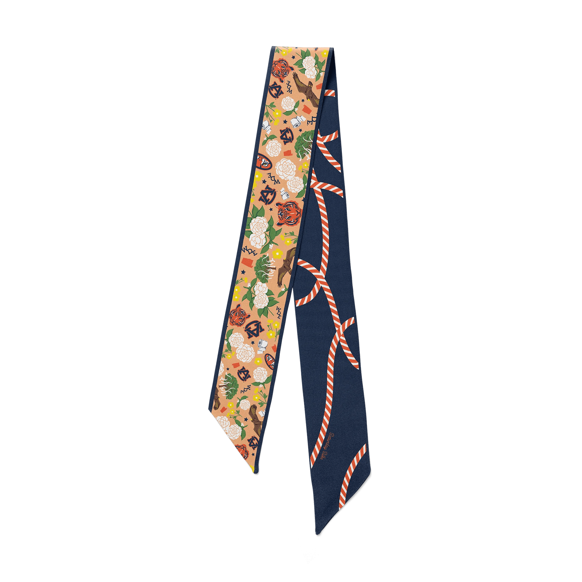 Auburn Tigers Twilly Skinny Scarf Saturday Silks