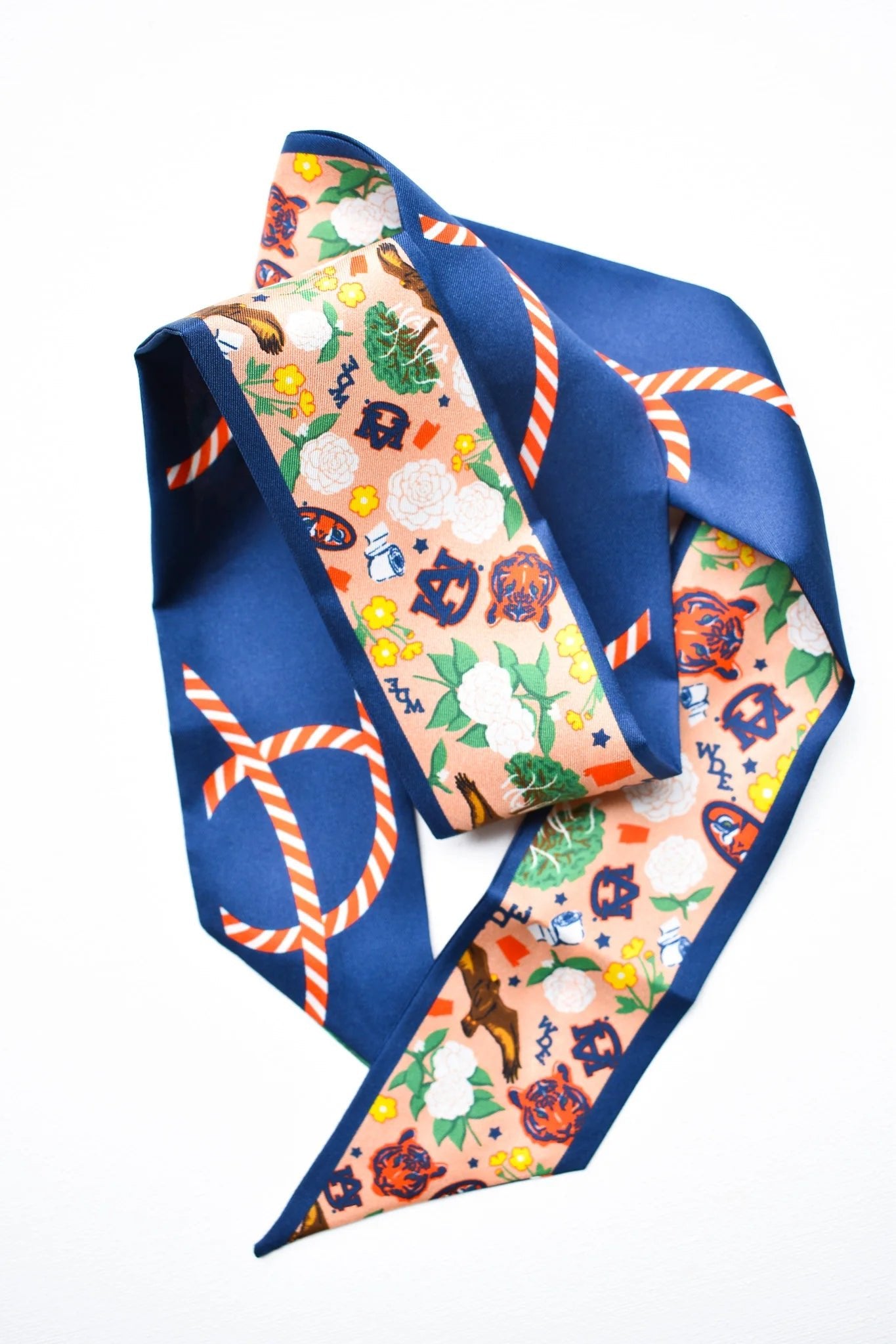 Auburn Tigers Twilly Skinny Scarf Saturday Silks