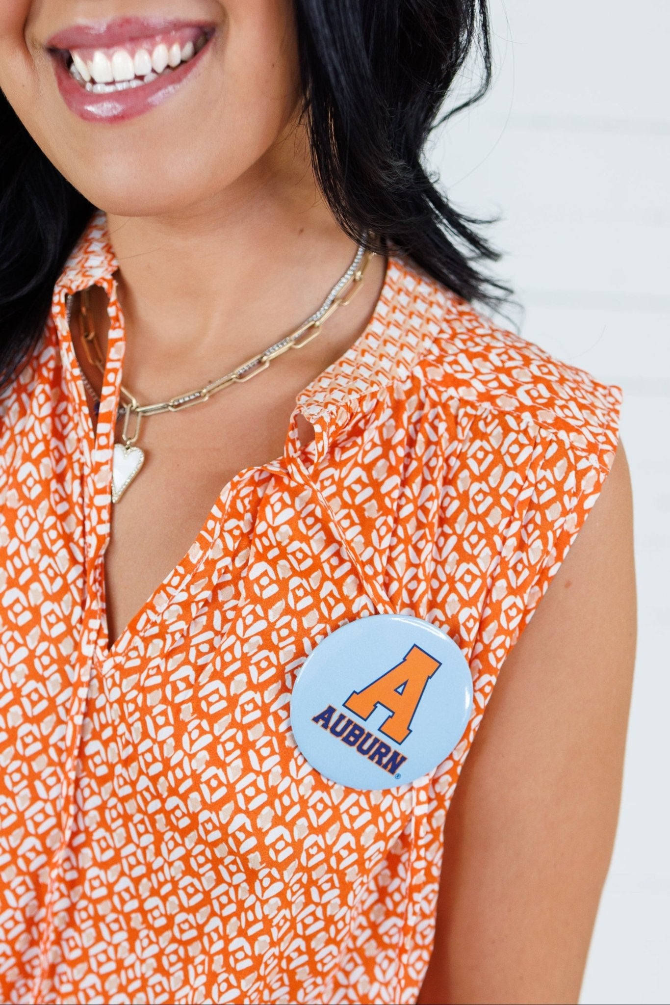 Auburn Vintage A Gameday Button
