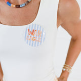 Auburn War Eagle Blue Stripe Gameday Button
