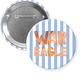 Auburn War Eagle Blue Stripe Gameday Button