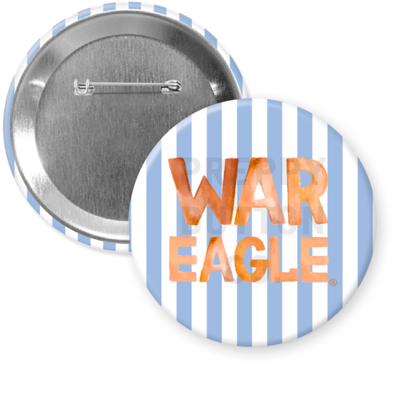 Auburn War Eagle Blue Stripe Gameday Button