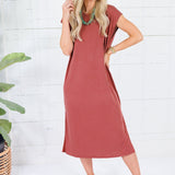 Avalon Brick Ultra Soft Knit Dress Be Cool