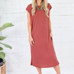 Avalon Brick Ultra Soft Knit Dress Be Cool