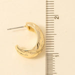 Gold Dipped Warped Wide Hoop Earrings