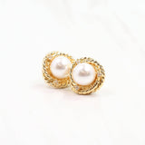 Karie Pearl Gold Stud Earring