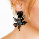 Flora True Black Earring