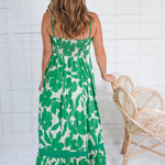 Babylon Green Floral Tiered Maxi Dress PINCH 