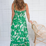 Babylon Green Floral Tiered Maxi Dress PINCH 