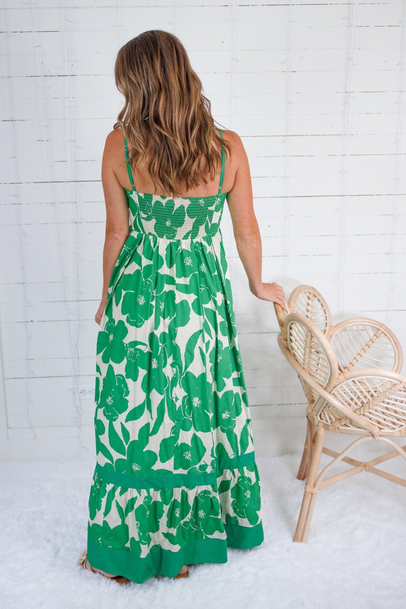 Babylon Green Floral Tiered Maxi Dress PINCH 