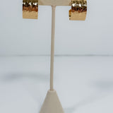 Barbara Textured + Ribbed Wide Gold Hoops