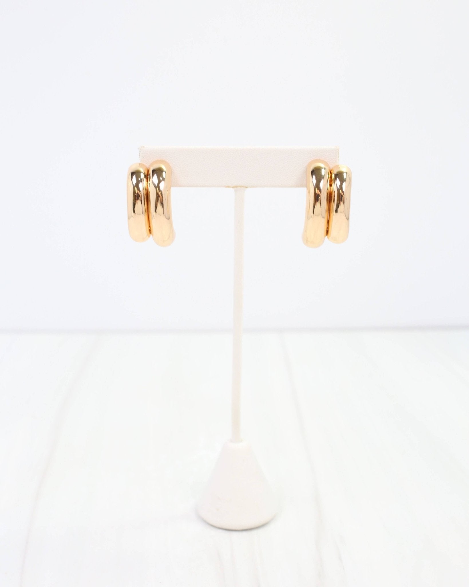 Barbourville Double Hoop Gold Earring - A3 Accessories - Jewelry - Earrings - Clover + Bee