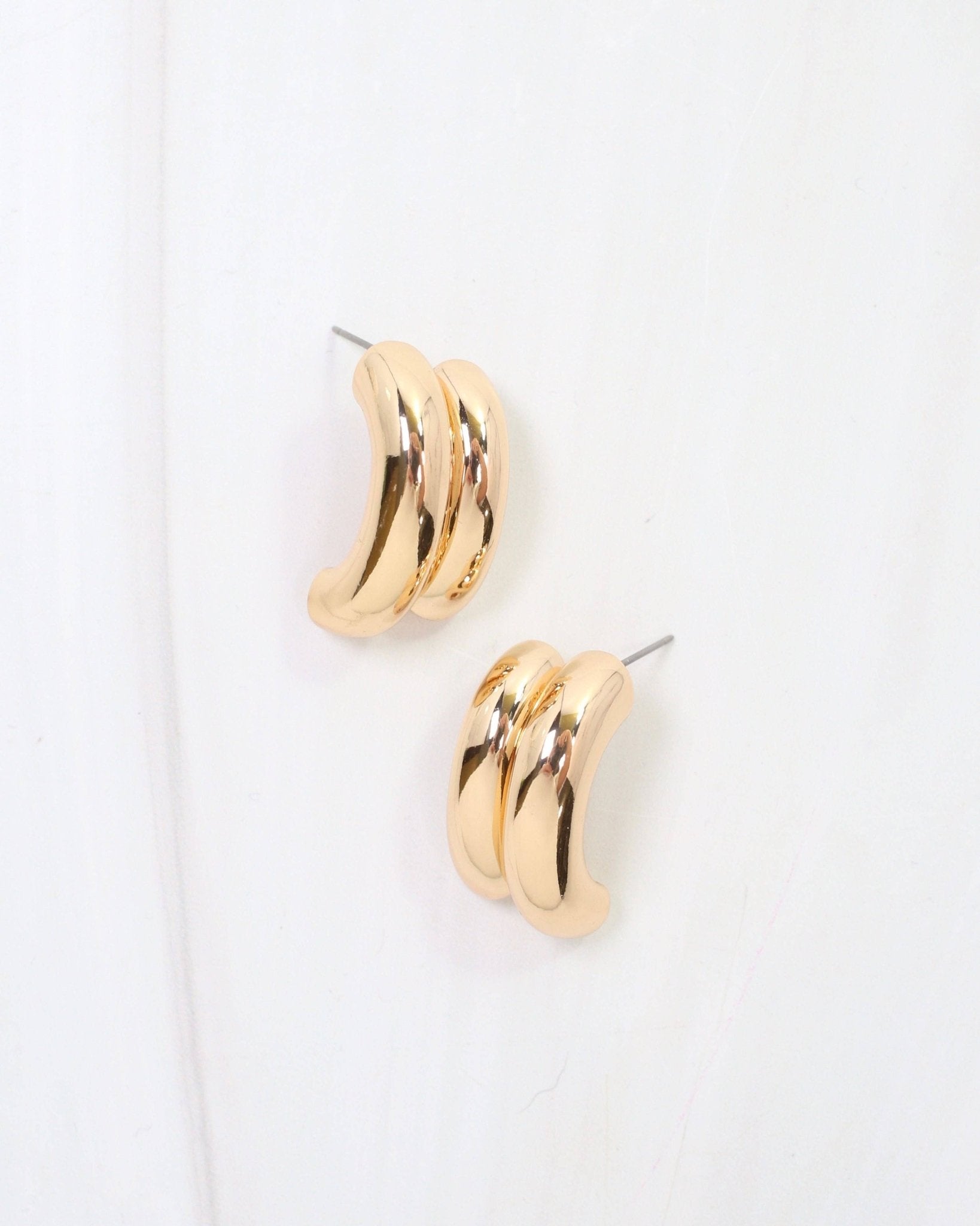 Barbourville Double Hoop Gold Earring - A3 Accessories - Jewelry - Earrings - Clover + Bee