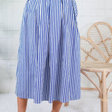 Barnum Royal + White Stripe Maxi Skirt