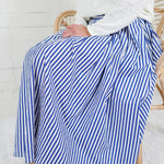 Barnum Royal + White Stripe Maxi Skirt