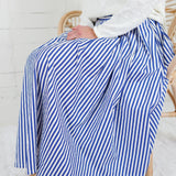 Barnum Royal + White Stripe Maxi Skirt