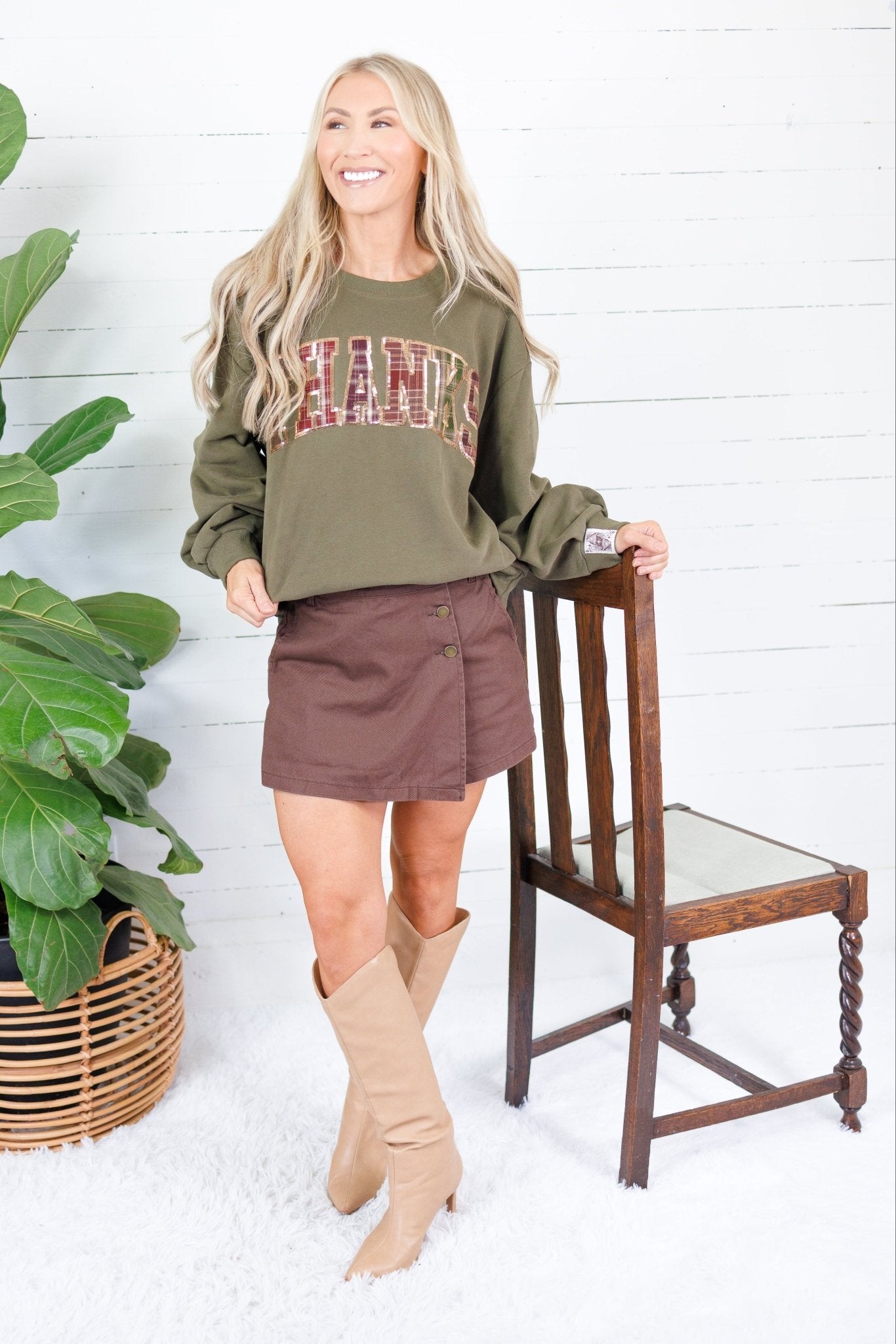 Baylie Cocoa Denim Skort Karlie