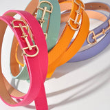 Horse Bit Buckle Skinny Belt