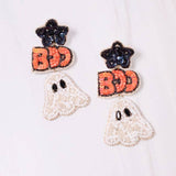 Burton White Boo Ghost Earring