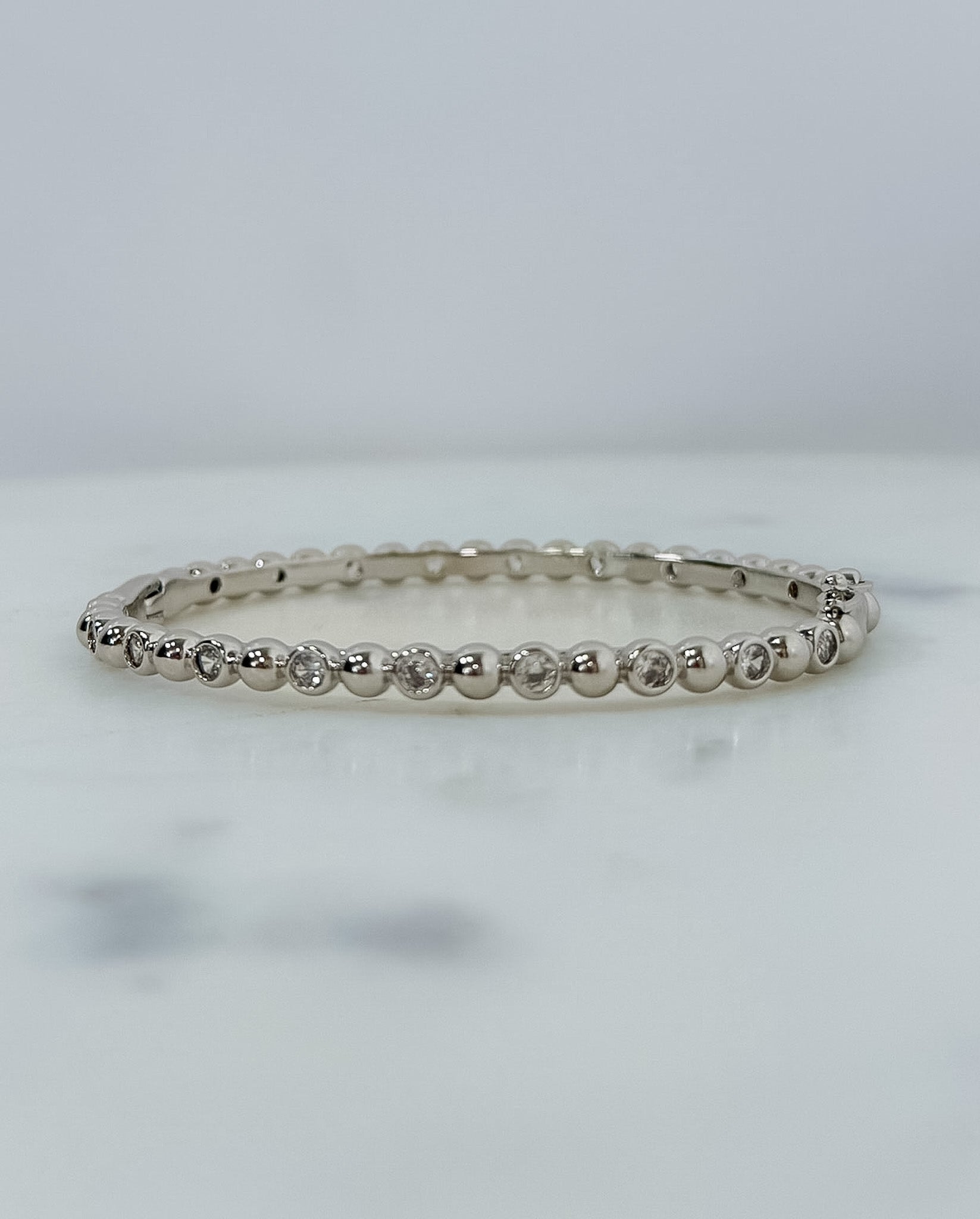 Beaded Dot +CZ Bangle Bracelet - A3 Accessories - Jewelry - Clover + Bee
