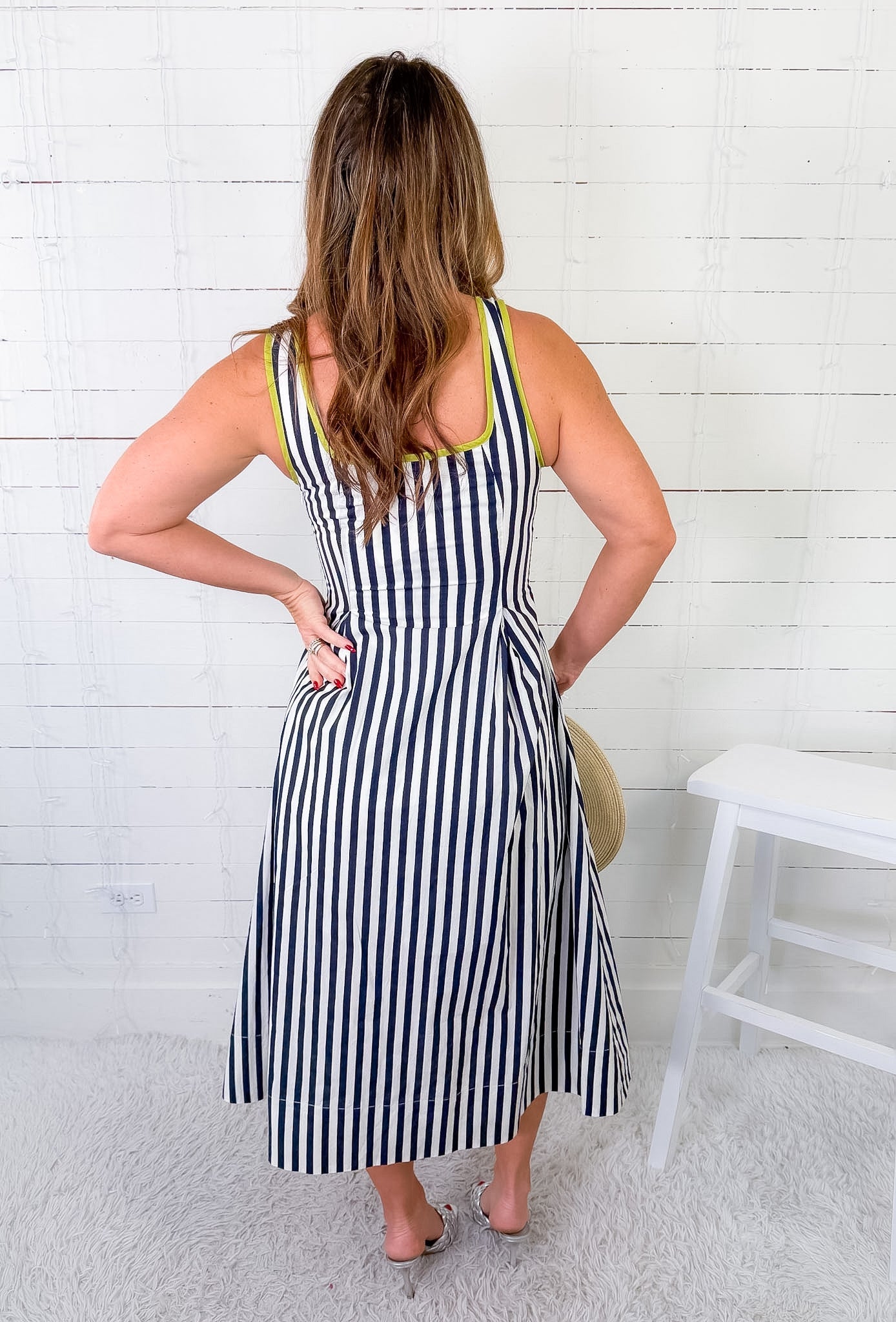 Beau Navy Stripe Sun Dress Entro