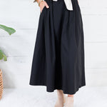 Beckett Black Pleated Maxi Skirt Brad & Rena