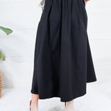 Beckett Black Pleated Maxi Skirt Brad & Rena