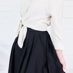 Beckett Black Pleated Maxi Skirt Brad & Rena