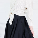 Beckett Black Pleated Maxi Skirt Brad & Rena