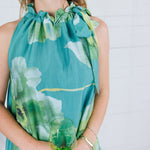 Bellamy Sage Watercolor Floral Maxi Dress Glam