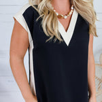 Belvedere Noir + Oatmeal Trim Mini Dress