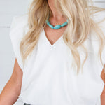Benny White Poplin Bubble Hem Top Karlie