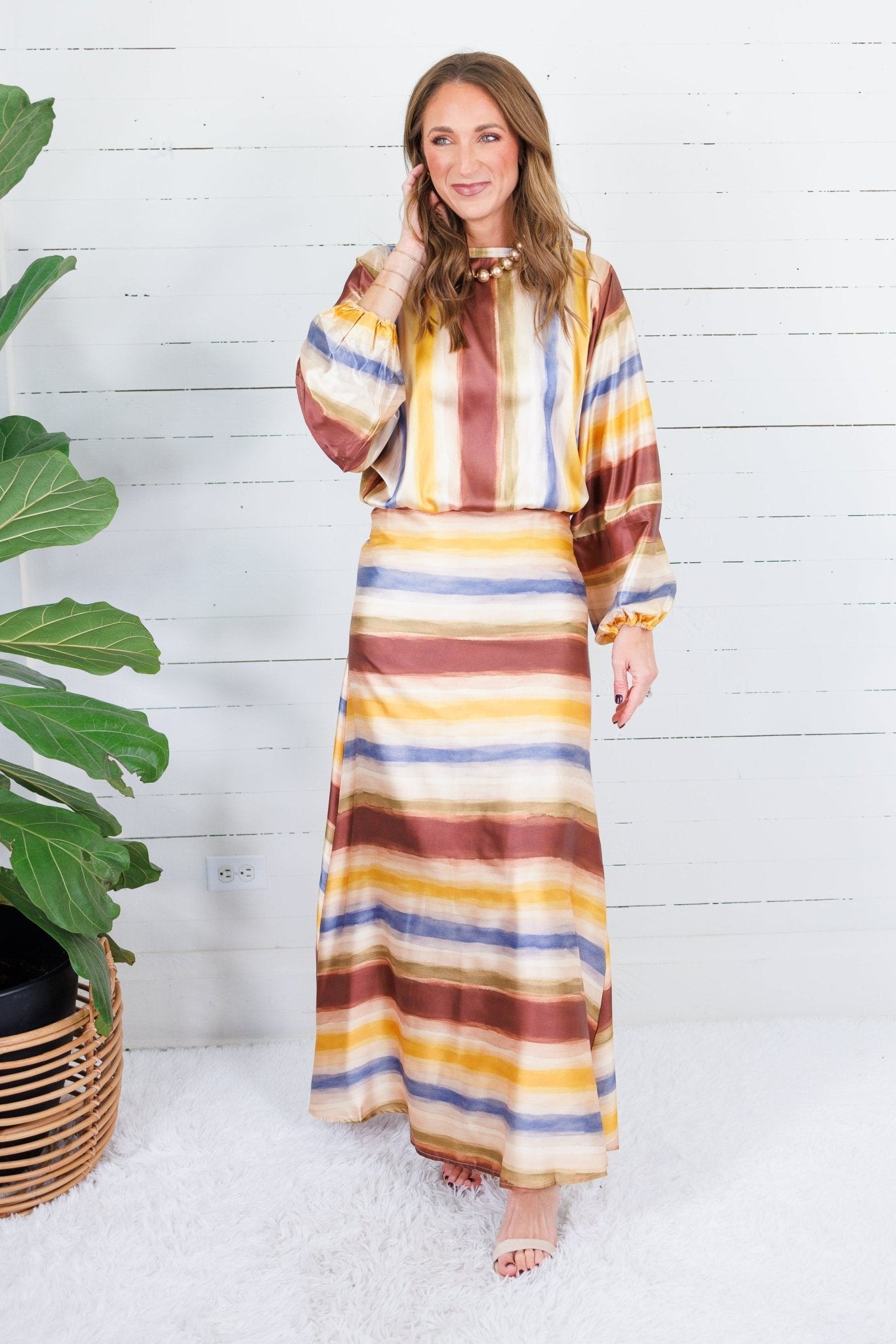 Bergen Fall Forest Stripes Top TCEC