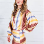 Bergen Fall Forest Stripes Top TCEC