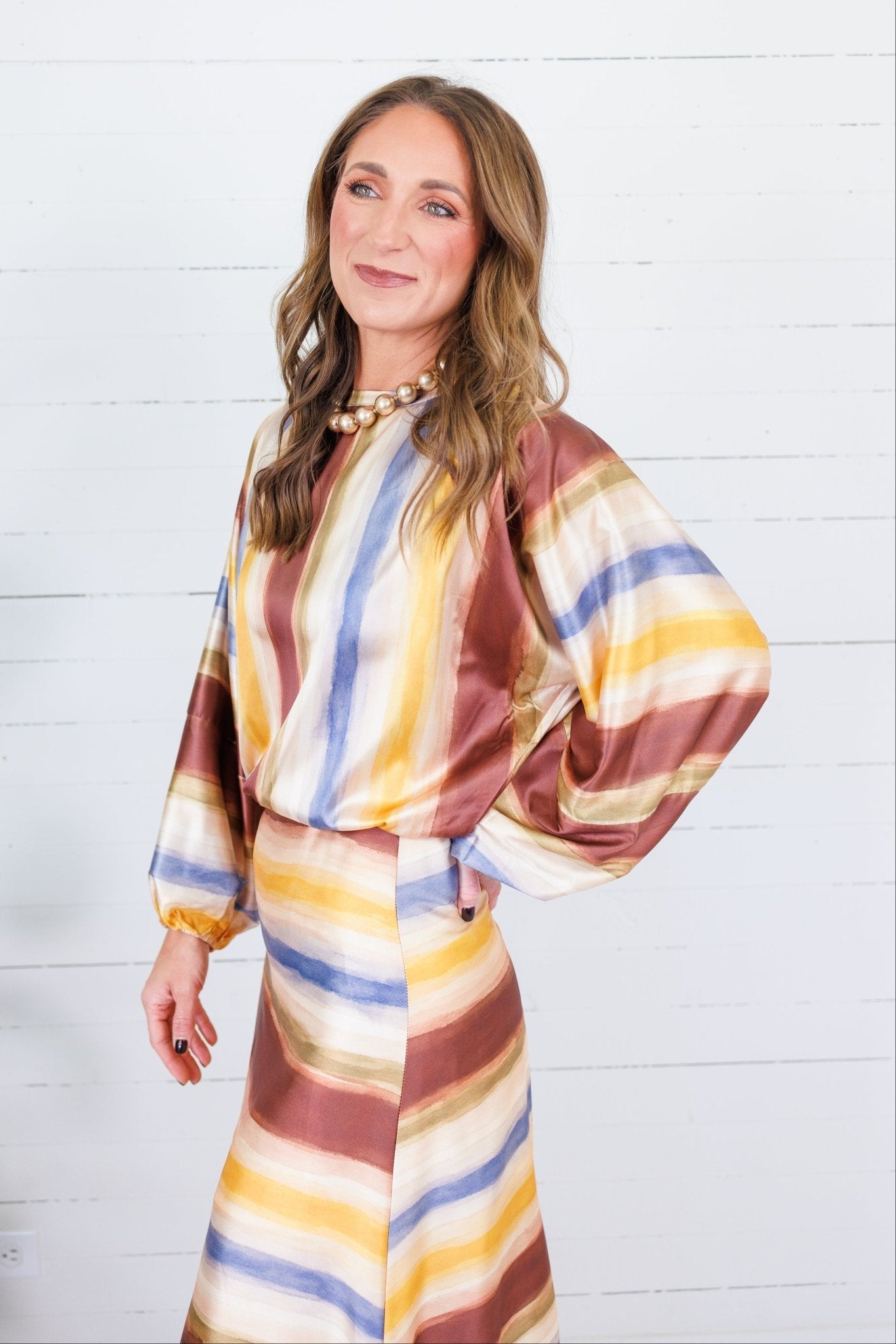 Bergen Fall Forest Stripes Top TCEC