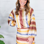 Bergen Fall Forest Stripes Top TCEC