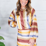 Bergen Fall Forest Stripes Top TCEC